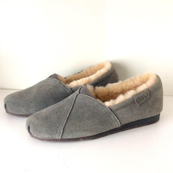EMU Australian Suede Leather Sheepskin Sz 5 - Picture 2 of 11